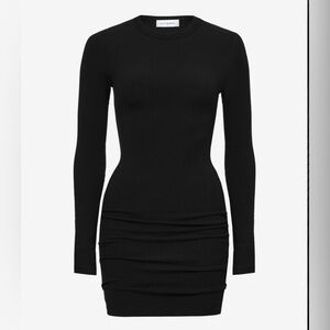 All Things Golden Luxe Ribbed Long Sleeve Mini Dress Size XL